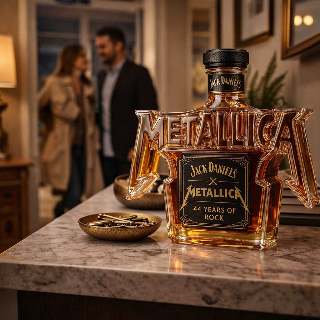 Garrafa de Whiskey - Edição Rock Metallica