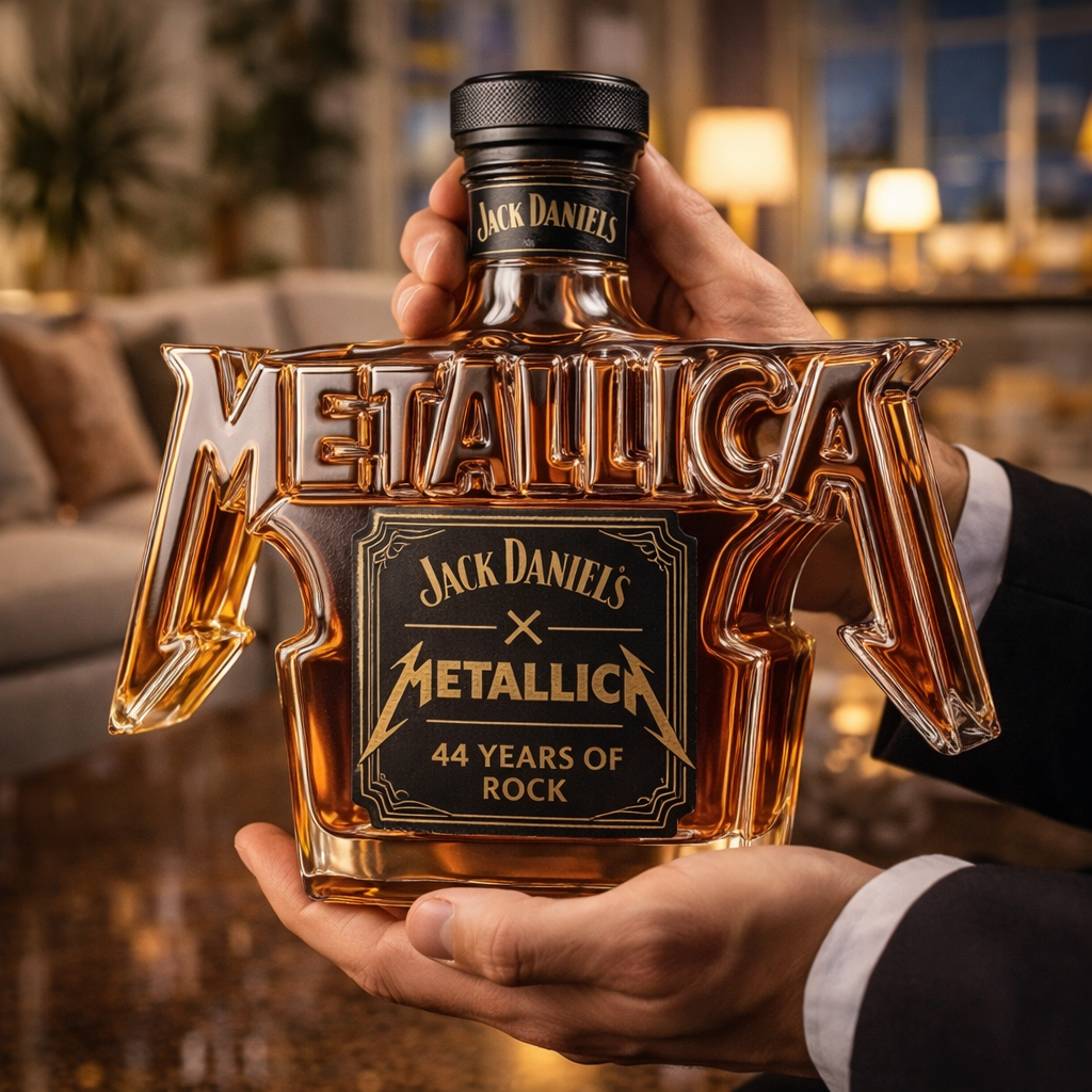 Garrafa de Whiskey - Edição Rock Metallica