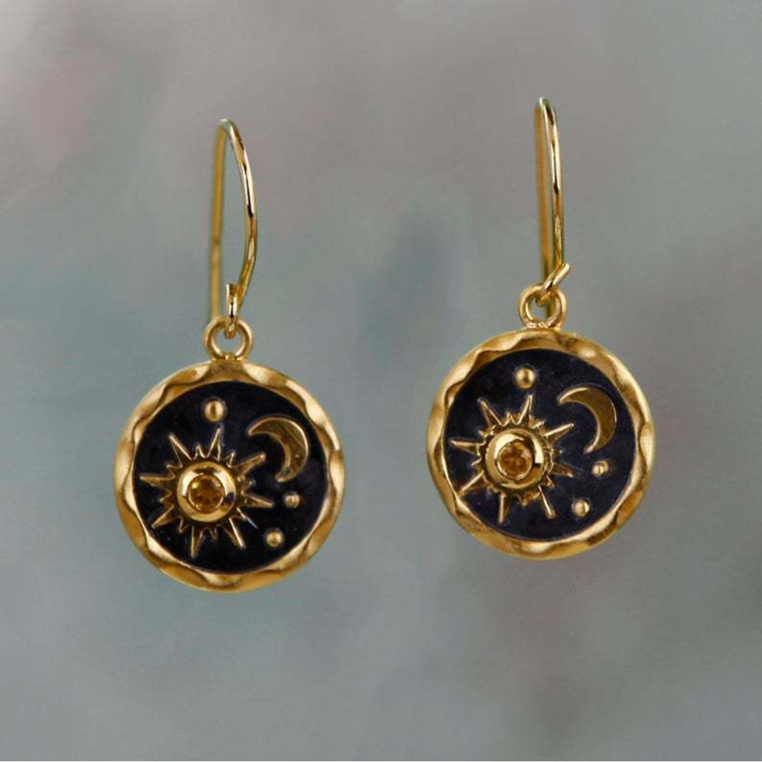 Brincos Lua & Sol Boho