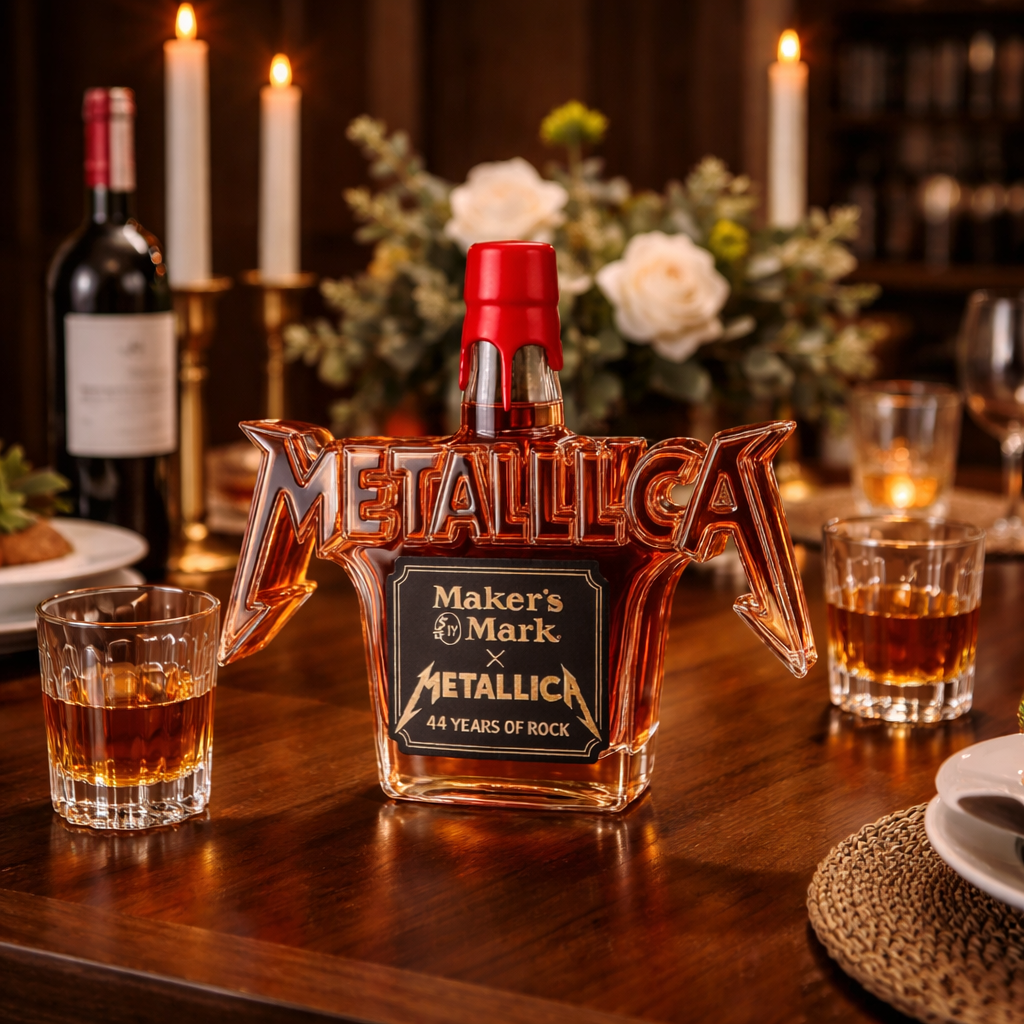 Garrafa de Whiskey - Edição Rock Metallica