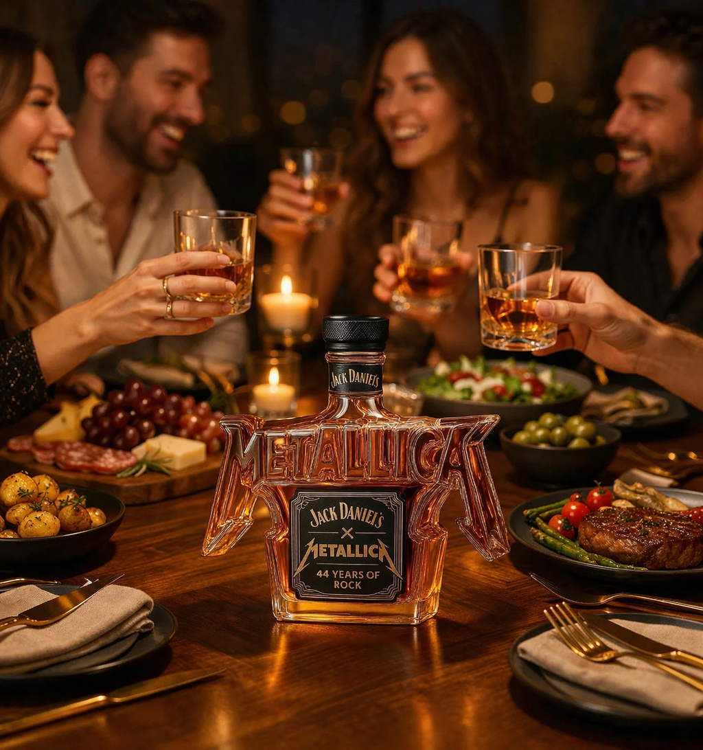 Garrafa de Whiskey - Edição Rock Metallica