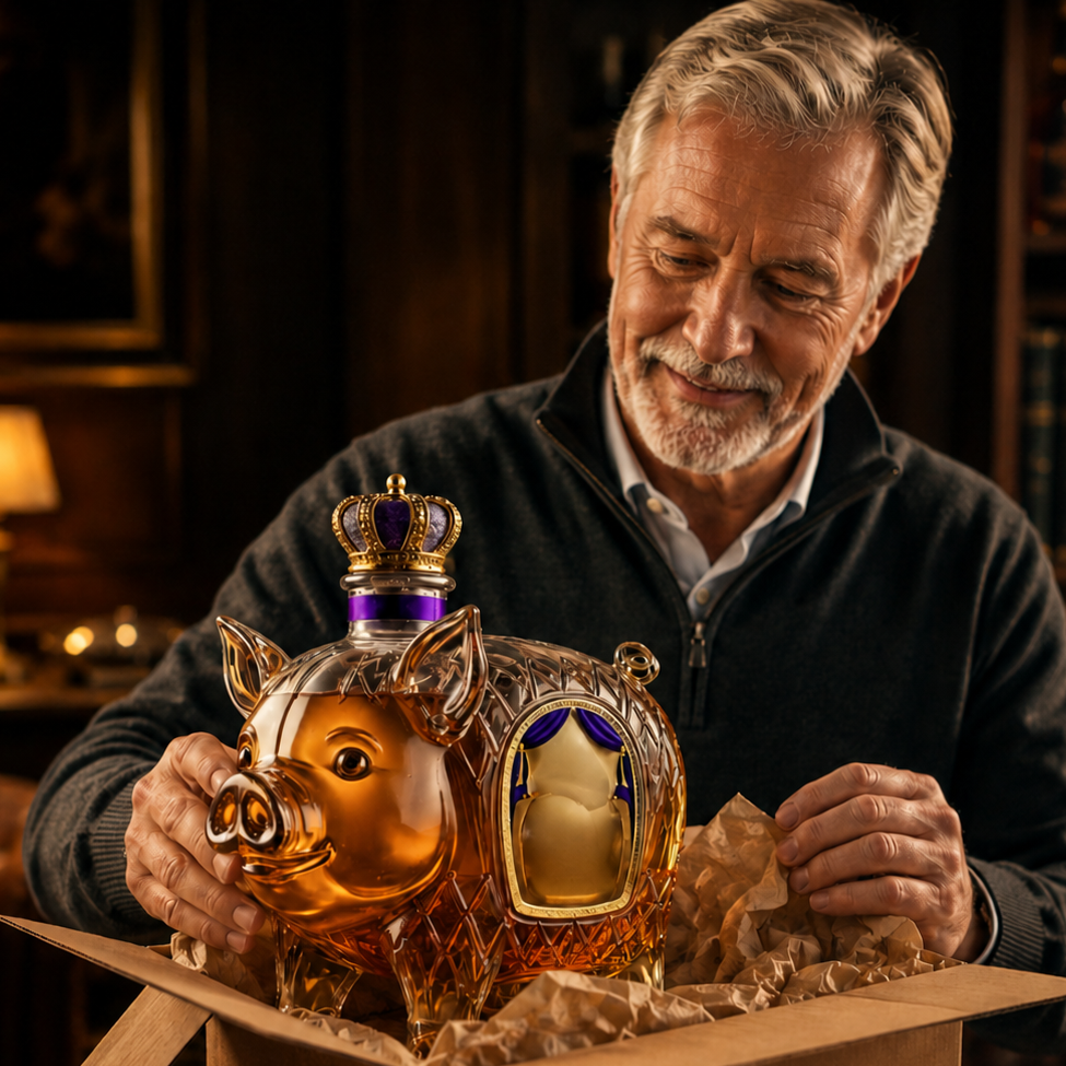 Garrafa de Whisky - Edição Porco