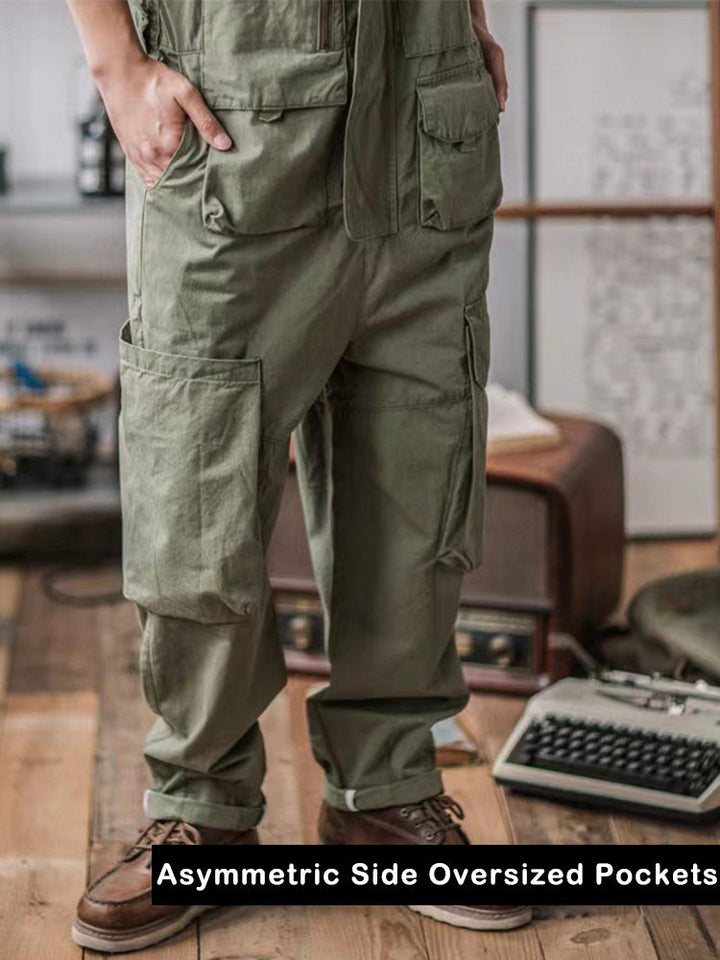 Pantalón de tirantes verde clásico
