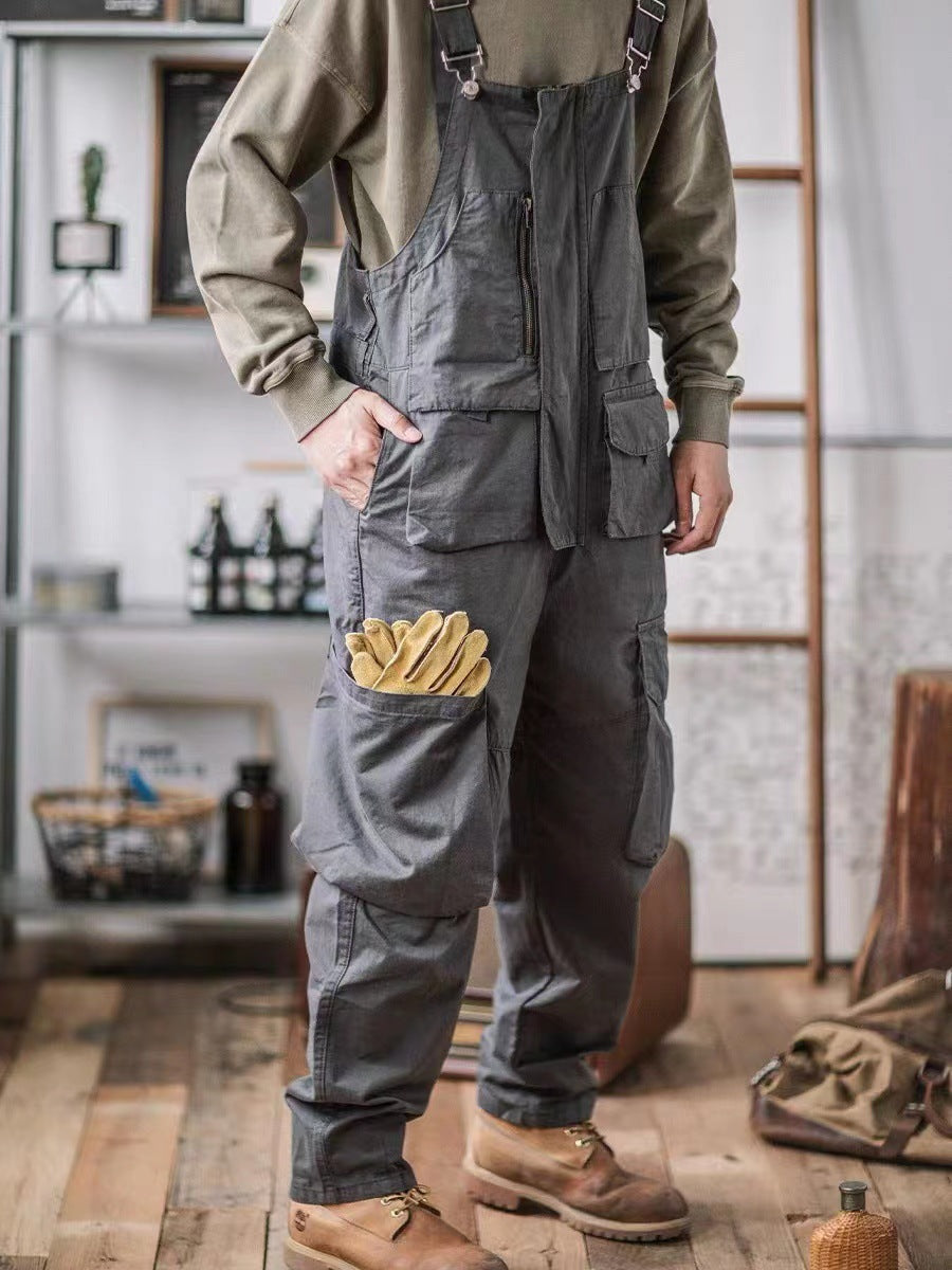 Pantalón de tirantes verde clásico
