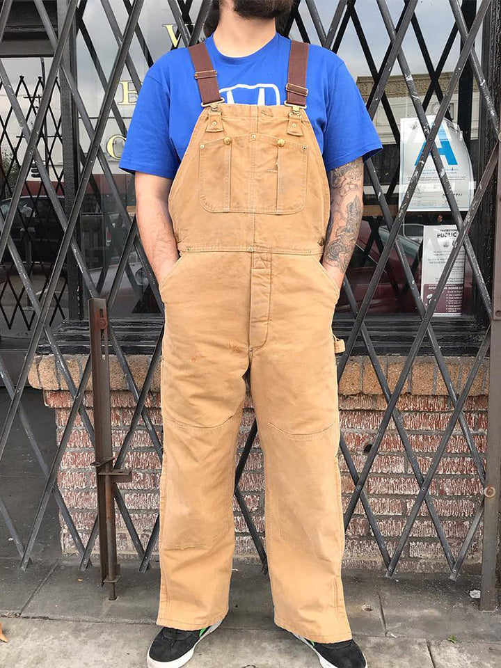 Pantalón de tirantes camel vintage