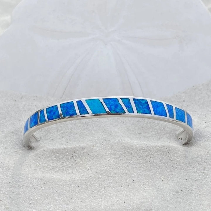 Pulseira em Prata e Opala Azul
