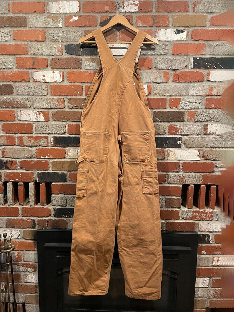 Pantalón de tirantes camel vintage
