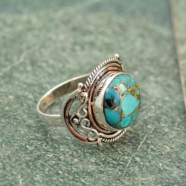 Anel Boho Turquesa