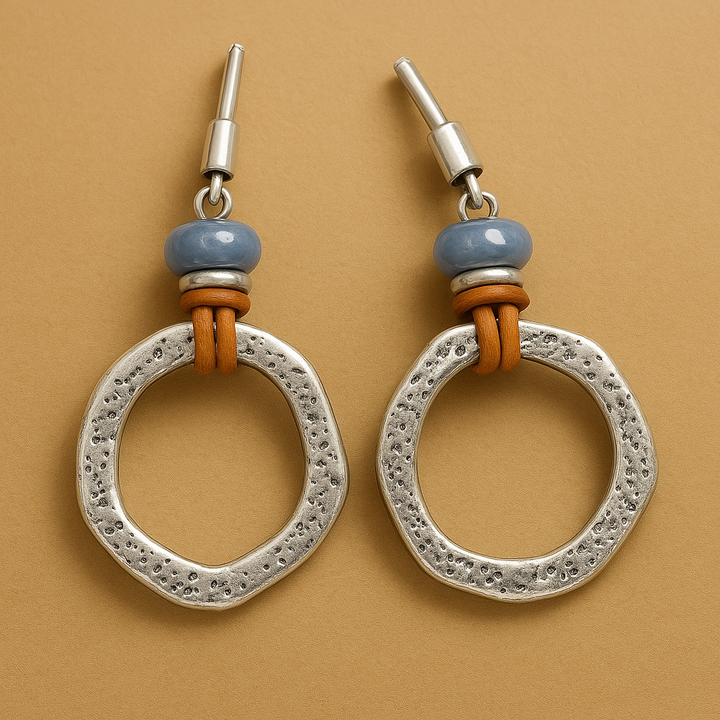 Brincos vintage em prata ao estilo Boho