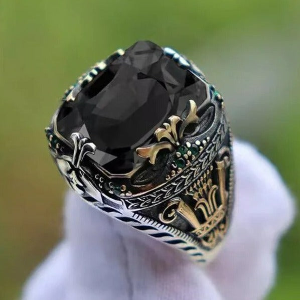 Anel Vintage Turquesa Selo