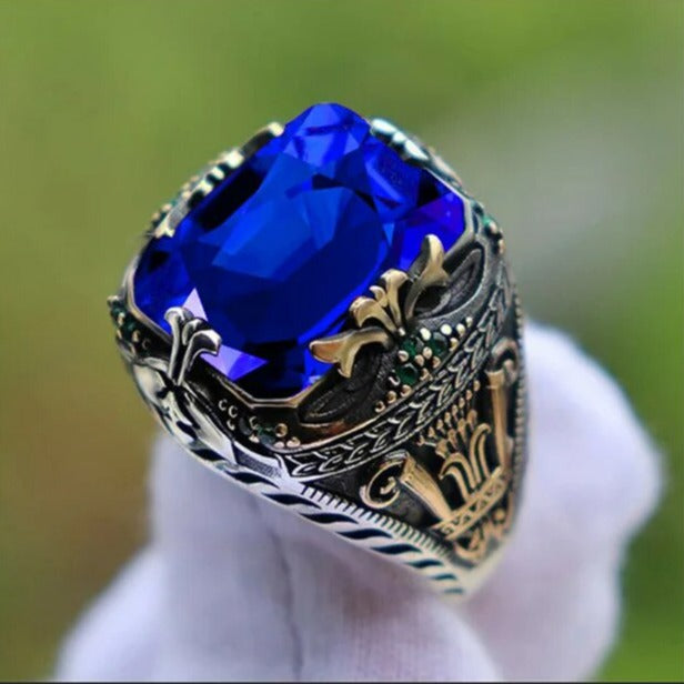 Anel Vintage Turquesa Selo