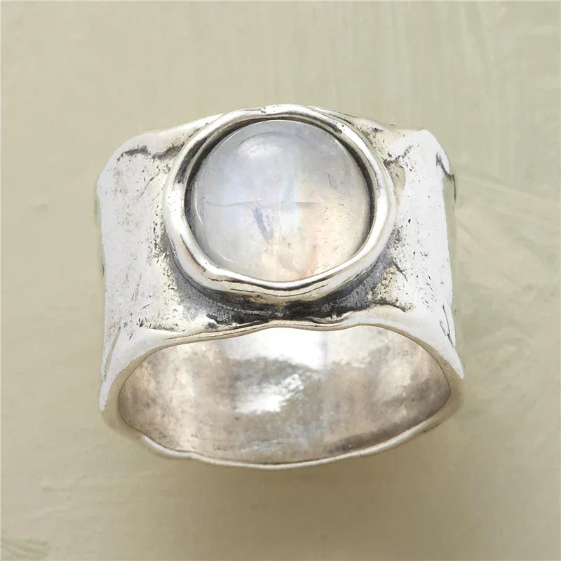 Anel de Pedra da Lua ao Estilo Boho