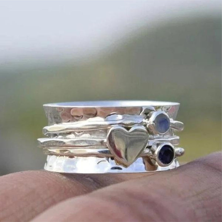 Anel Spinner em Forma de Coração