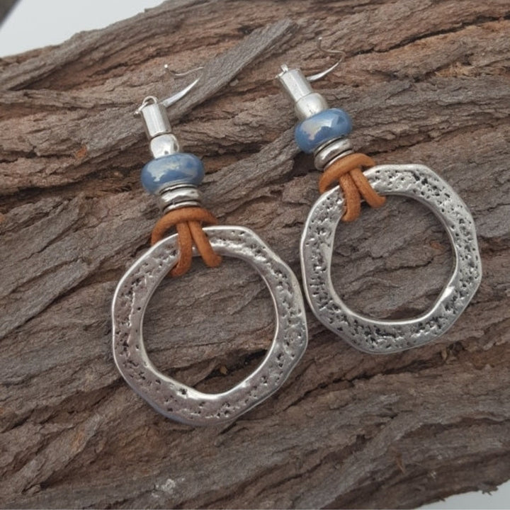 Brincos vintage em prata ao estilo Boho