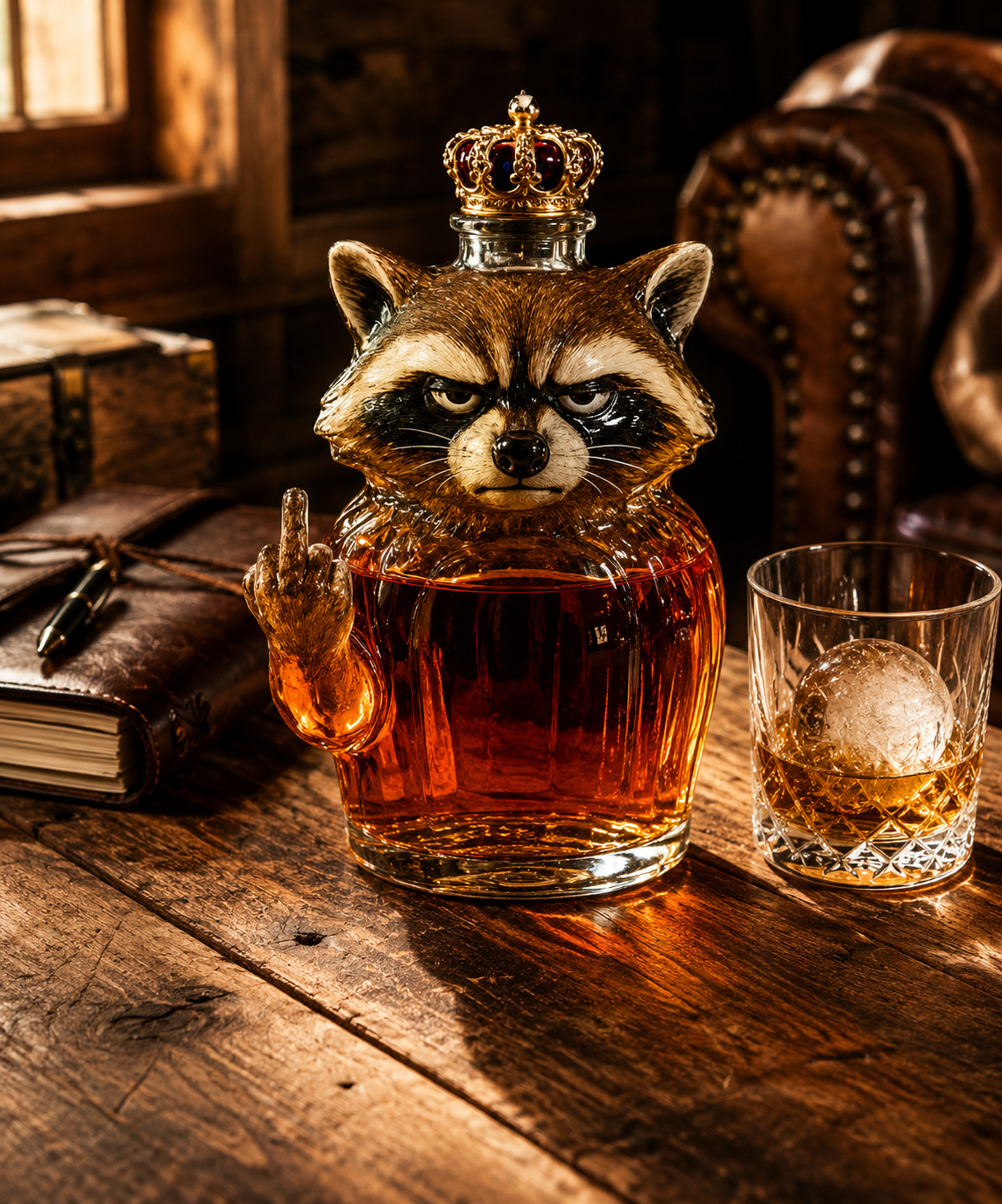 Garrafa de Whisky — Edição Raccoon Rebelde