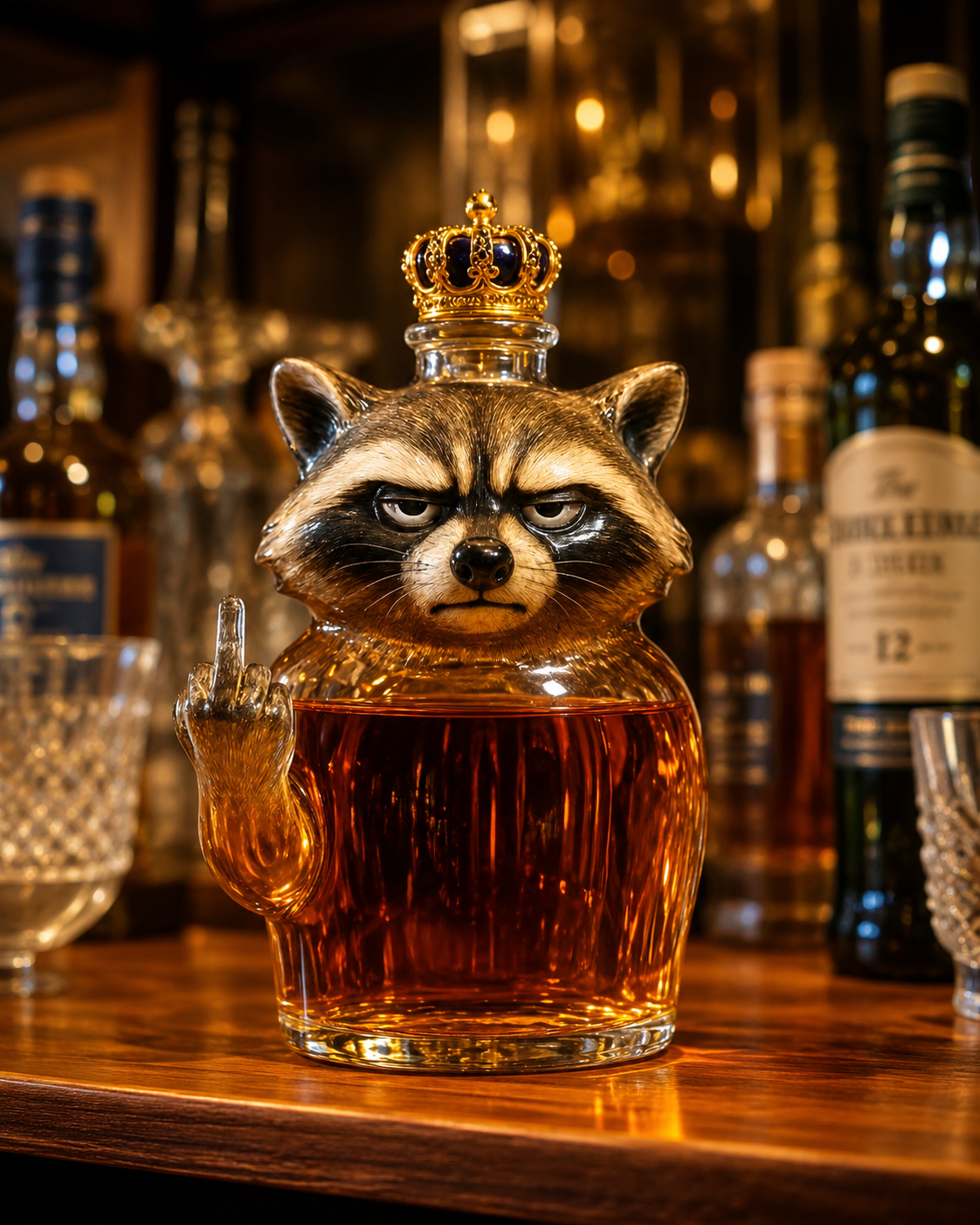 Garrafa de Whisky — Edição Raccoon Rebelde