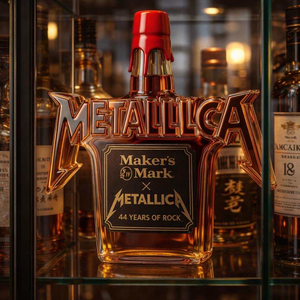 Garrafa de Whiskey - Edição Rock Metallica