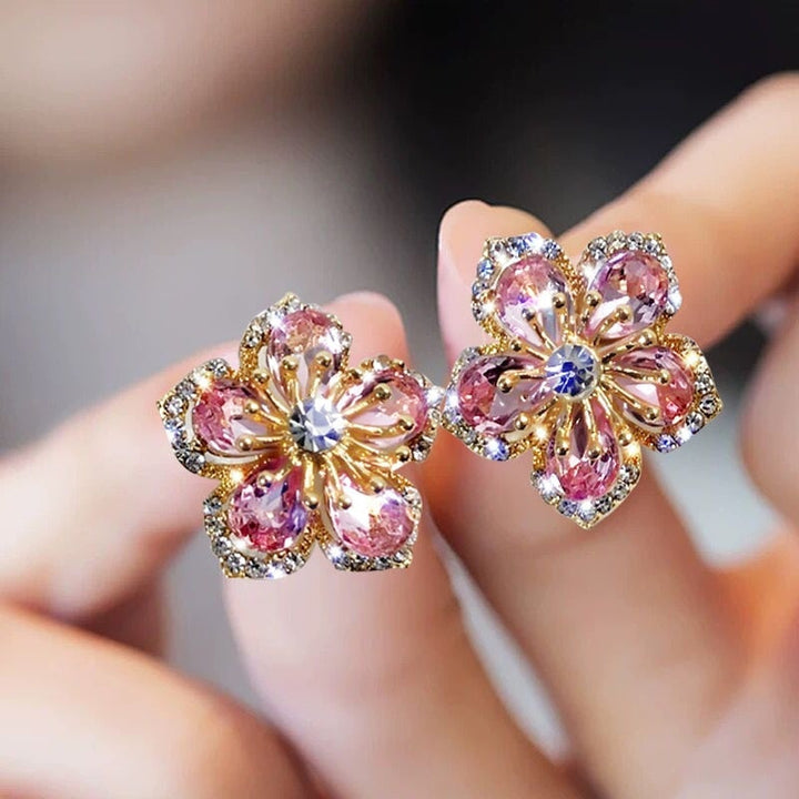 Brincos de Zircónia Multicolor em Prata