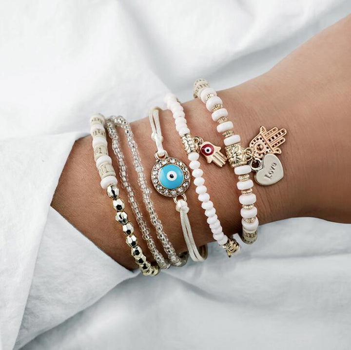Conjunto de Pulseira Hamsa
