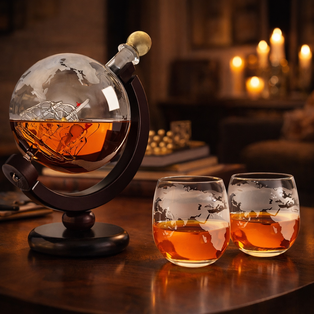 Garrafa de Whisky - Edição Mapa do Mundo