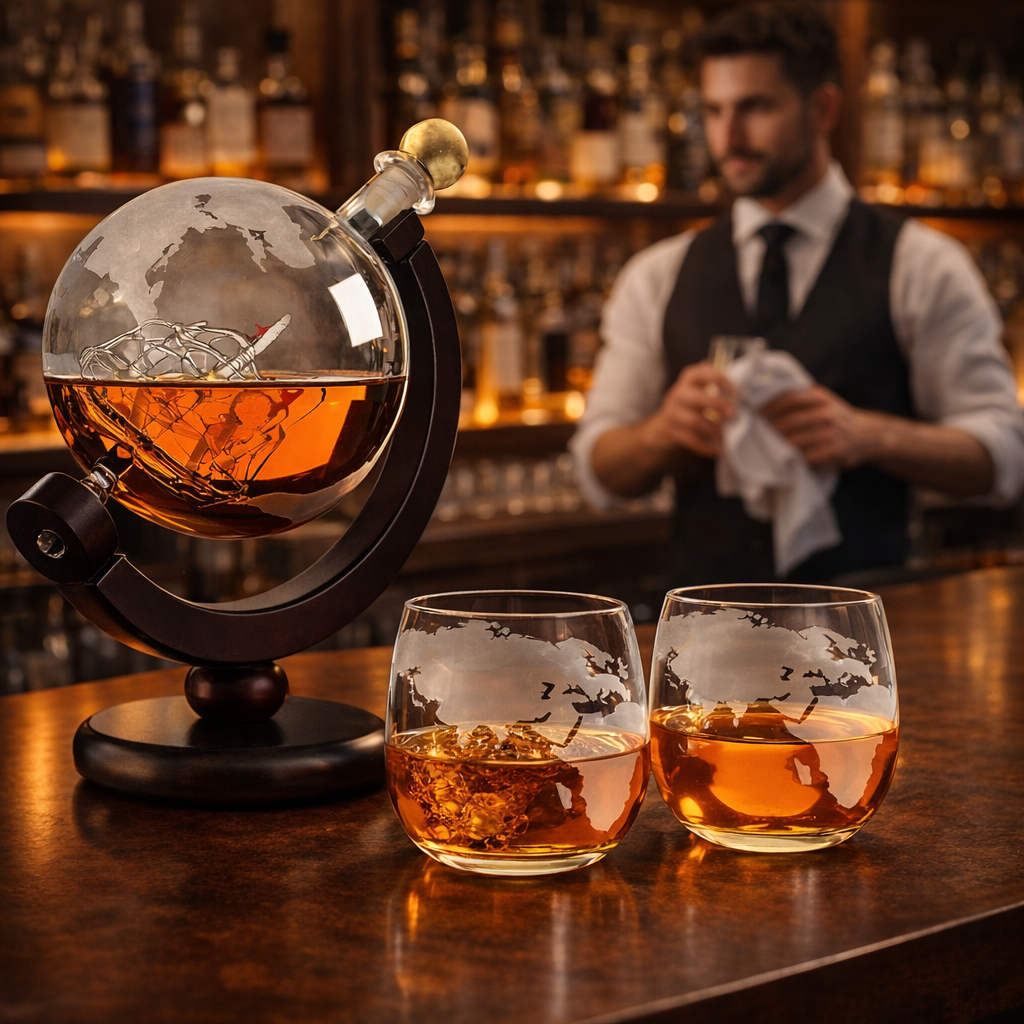 Garrafa de Whisky - Edição Mapa do Mundo