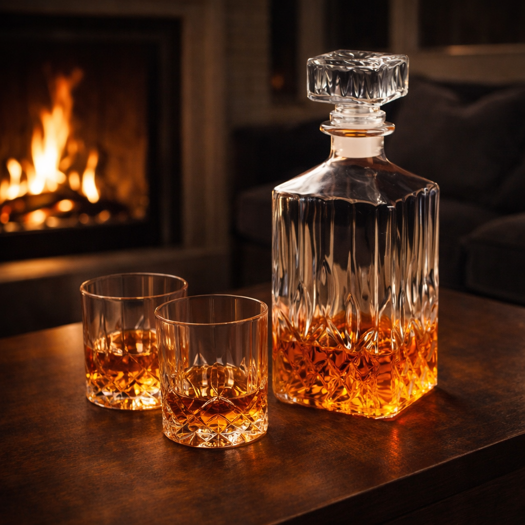 Garrafa de Whisky - Conjunto com Garrafa e Copo