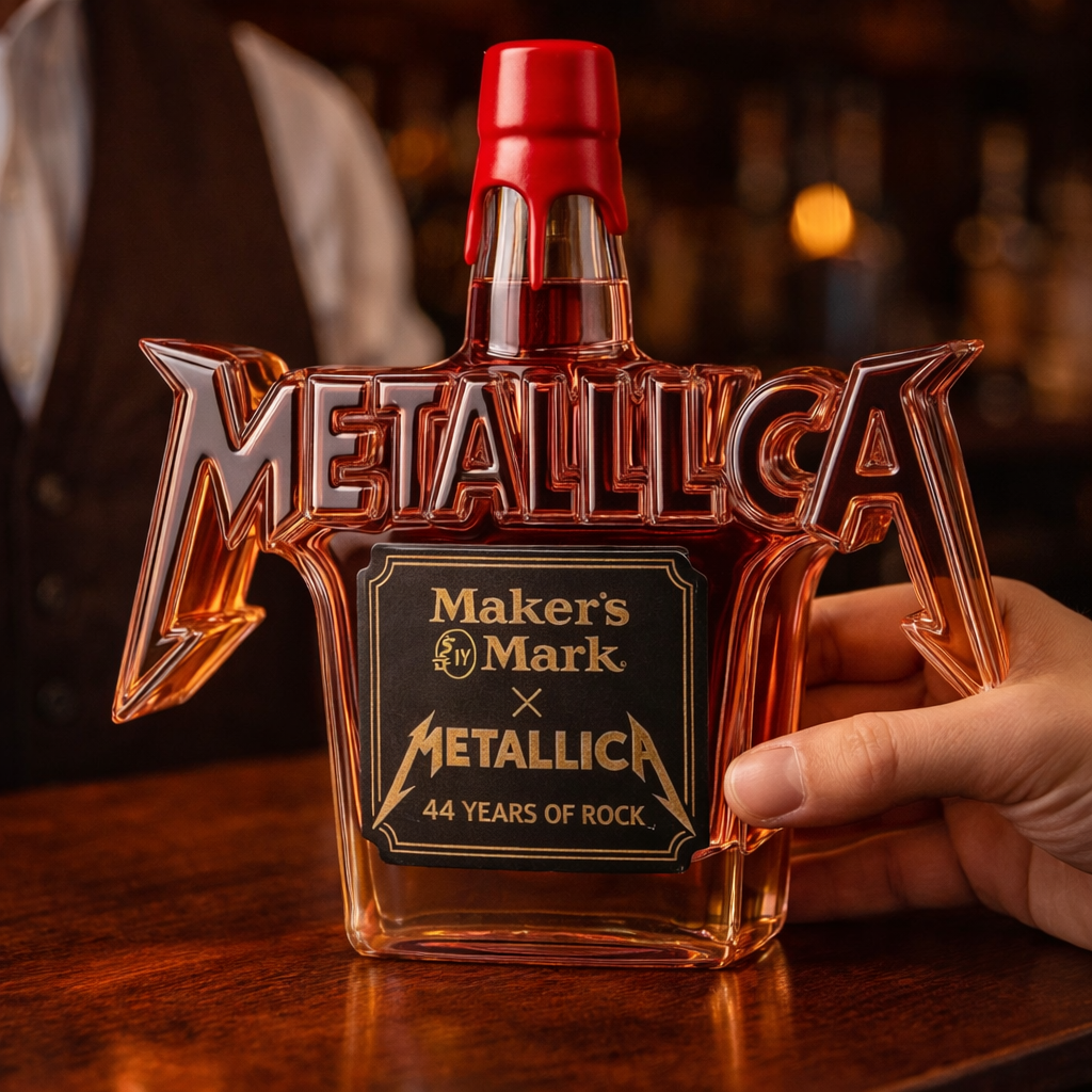 Garrafa de Whiskey - Edição Rock Metallica