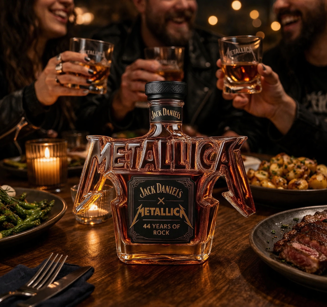 Garrafa de Whiskey - Edição Rock Metallica