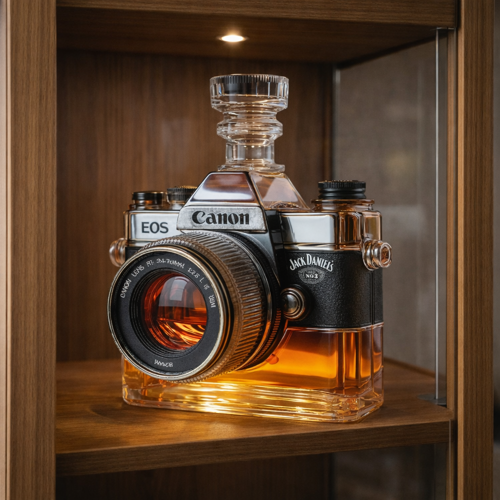 Garrafa de Whisky - Edição Câmera