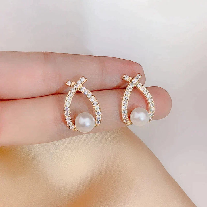 Brincos com Pérolas e Lantejoulas