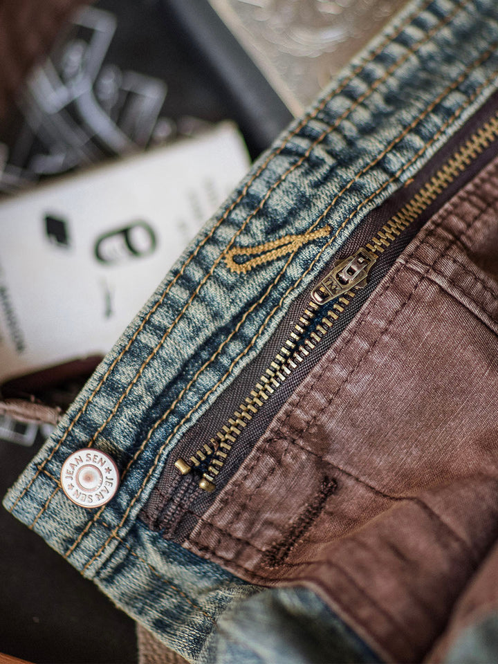 Pantalón de tirantes azul claro casual