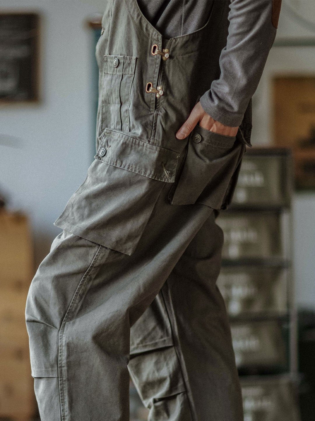 Salopette gris moderna