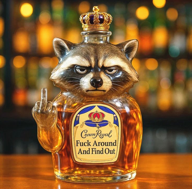 Garrafa de Whisky — Edição Raccoon Rebelde