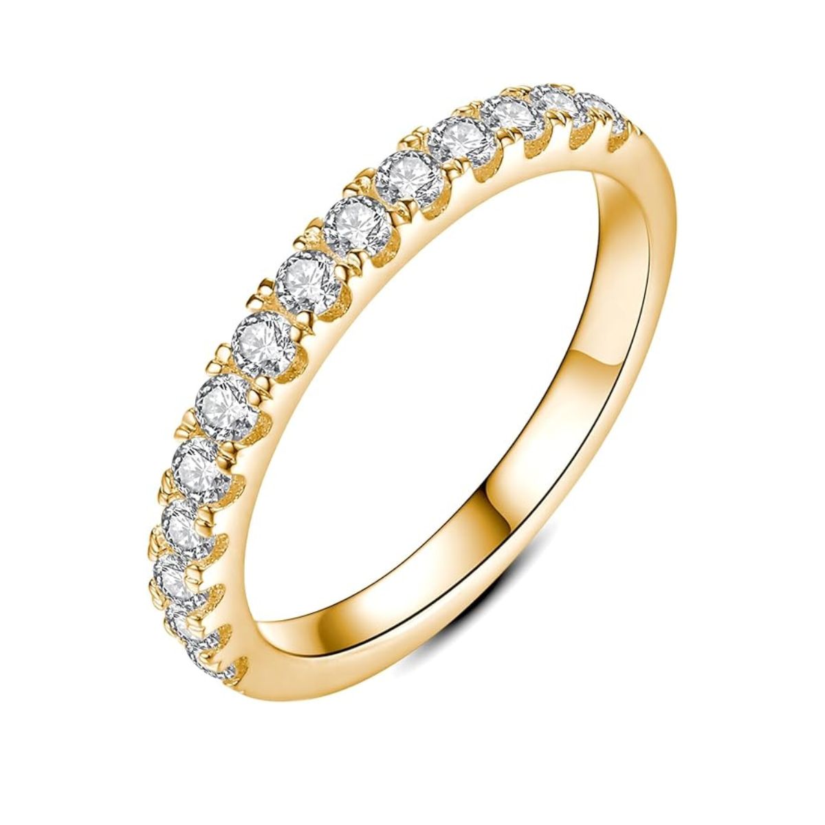 Anel de casamento em moissanite