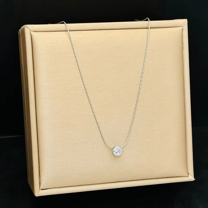 Colar em pedras de moissanite Cléa