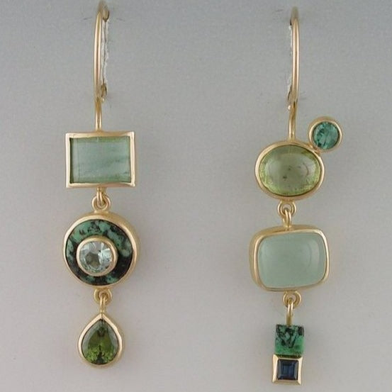 Brincos vintage verdes pendentes