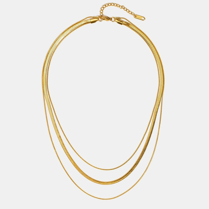 Colar de Cadeia Multicamadas Dourado