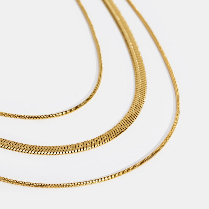 Colar de Cadeia Multicamadas Dourado