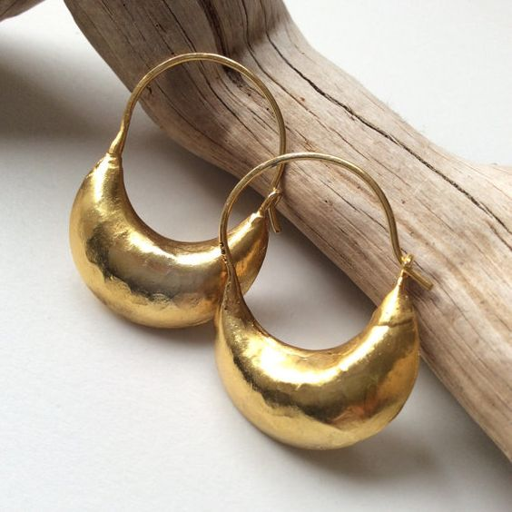 Brincos em Cesta de Ouro Vintage